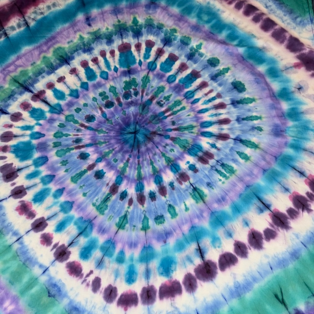 Huge 38” X 47” tie dye wall hanging
